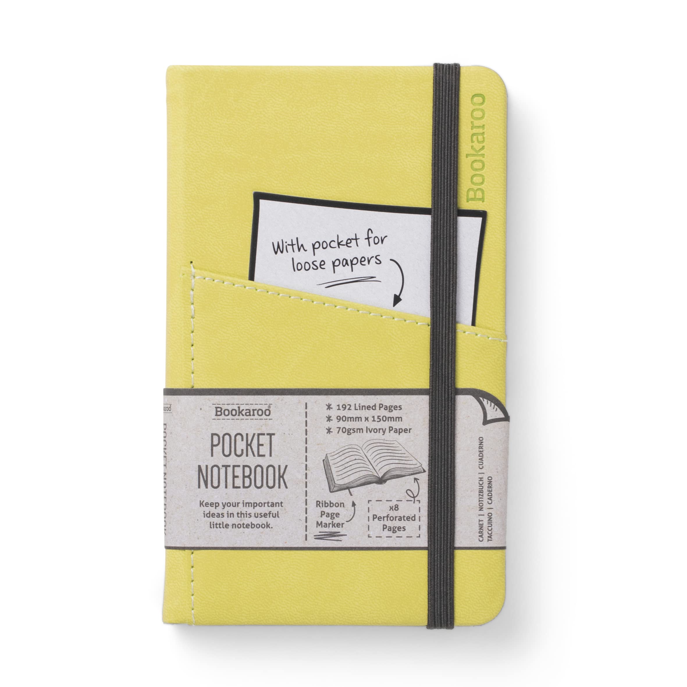 Bookaroo Pocket Notebook (A6) Journal - Lime (Paperback Book)