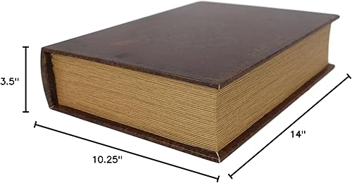 Miniatura 10 de Ebros Gift Juego de 3 cajas de libros de madera de imitación de cuero sintético con diseño floral de Viajes del Viejo Mundo multicolor