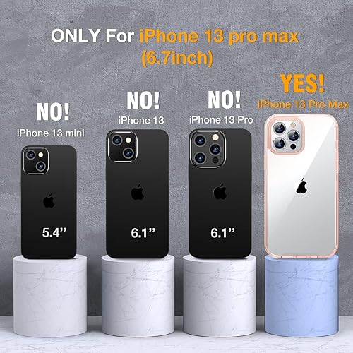 Miniatura 7 de Miracase Funda de vidrio para iPhone 13 Pro Max de 6.7 pulgadas, 2023 actualizada con protector de pantalla de vidrio templado 9H integrado para