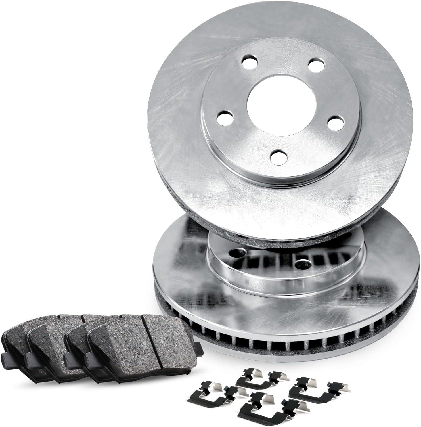 For 2016-2019 Chevrolet Spark R1 Concepts eLine Front Brake Rotors Kit + Ceramic Brake Pads