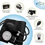 PrimaCare DS-9192 Classique Series Kit de pression artérielle professionnelle de taille adulte avec sphygmomanomètre anéroïde, sans latex, système d'inflation