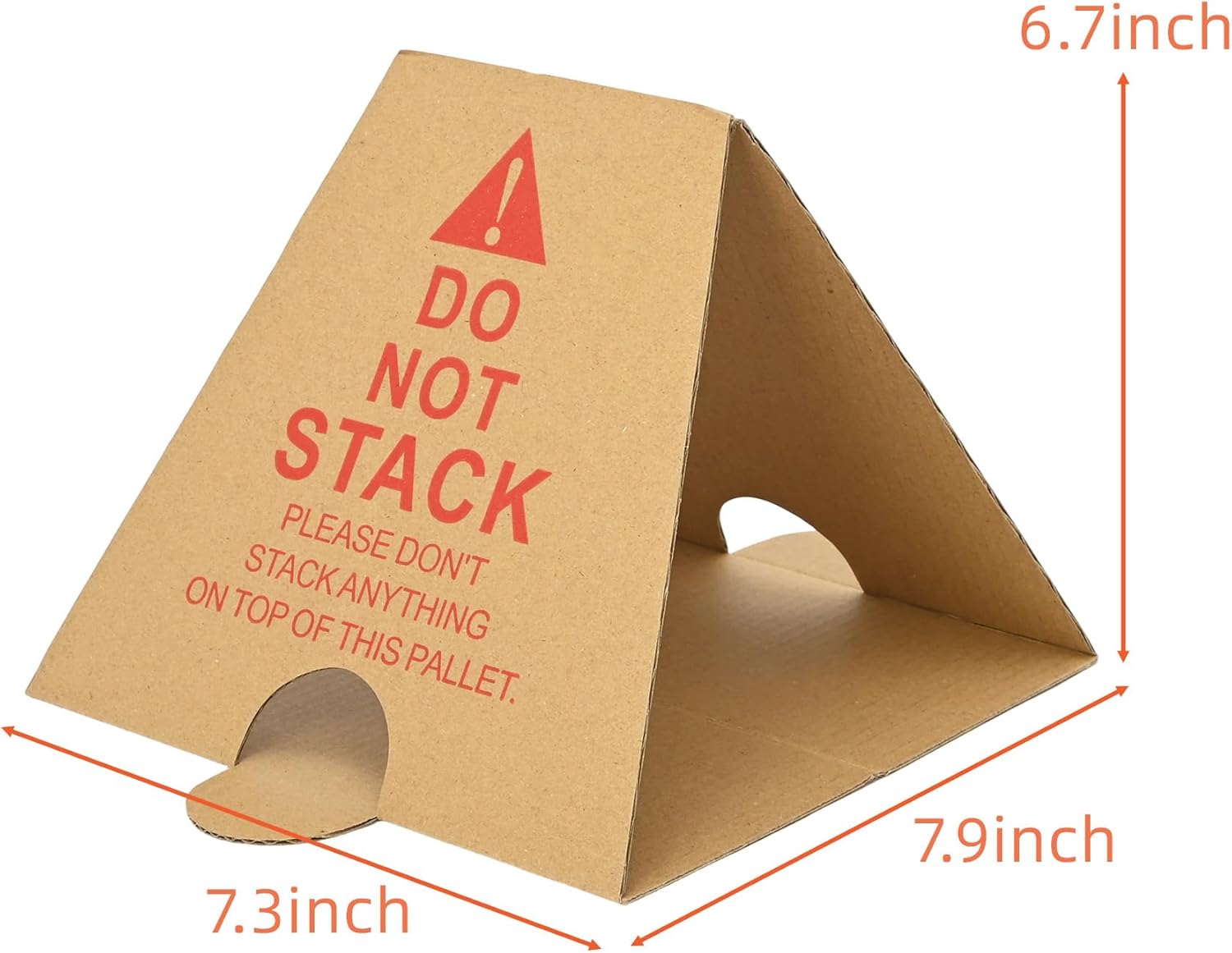 60 Pack Do Not Stack Pallet Cones 7.5 x 7.5 x 6.7" Do Not Stack Cones Corrugated Cardboard, Safe Shipping & Handling Alerts Cones Bundle, Easy to Carry Moving Essentials for Repository Loading Docks