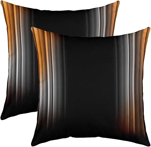 Miniatura 6 de jejeloiu Juego de 2 fundas de almohada geométricas abstractas degradadas, fundas de cojín a rayas azules, negras y rojas para decoración del hogar,