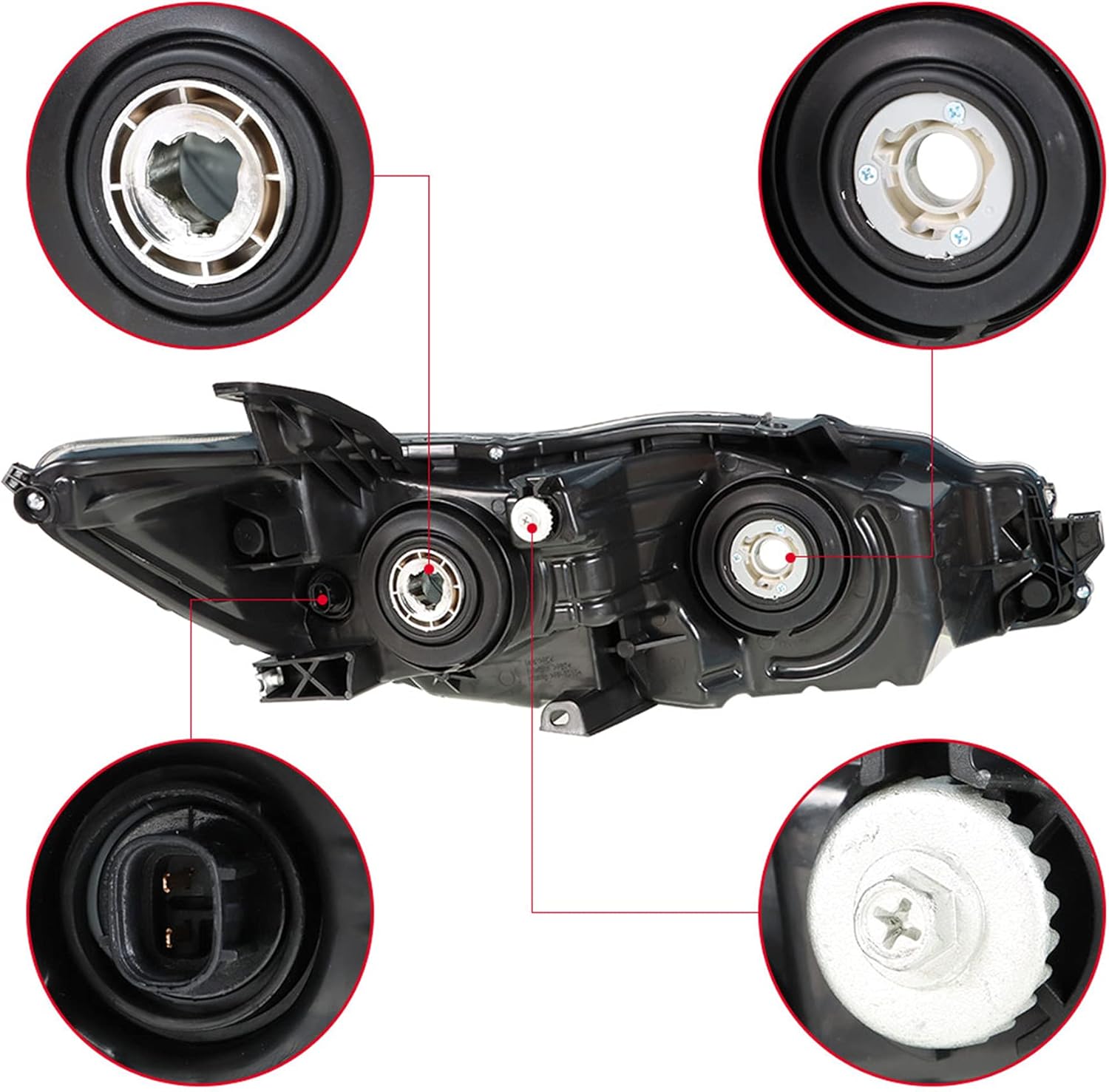 munirater 81150-06C70, 81110-06860 Left & Right Front Headlight Replacement for Camry 2015 2016 2017 Headlights Headlamps Driver & Passenger Side