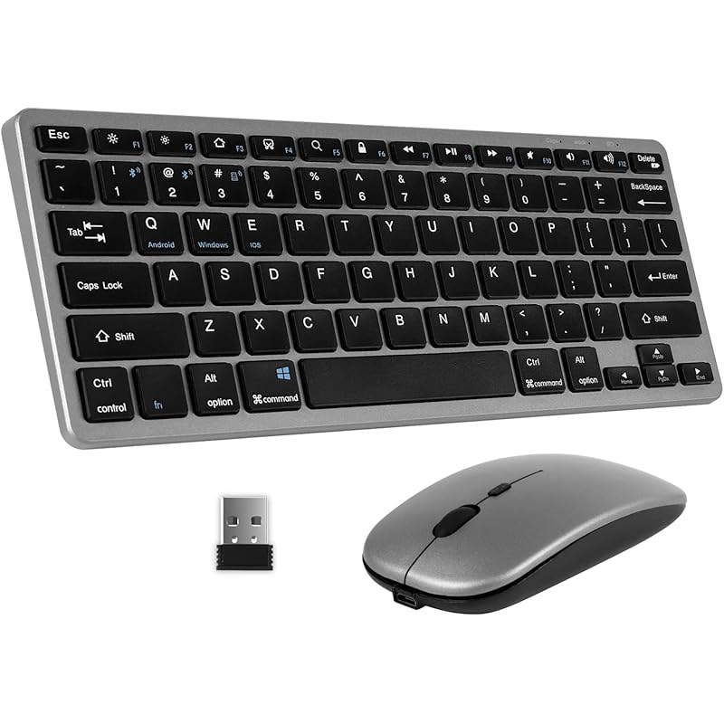 SHEYI 3モードBluetoothワイヤレスキーボードマウスセット BT3.0/5.0