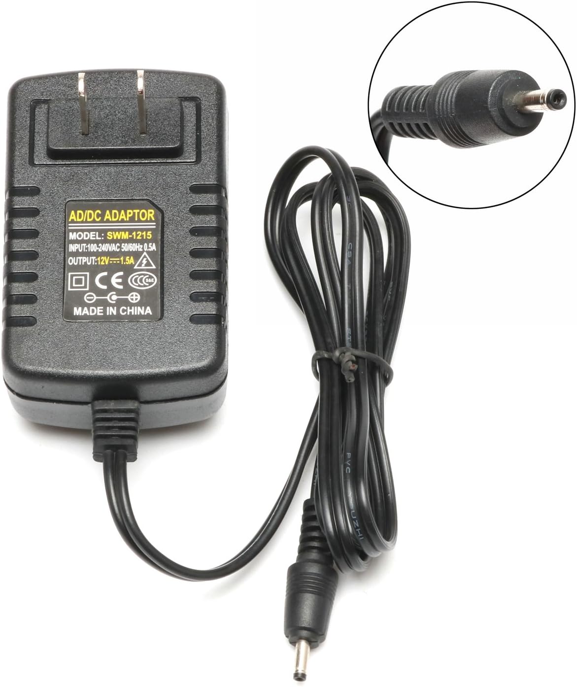 ELECBRAiN AC/DC Power Adapter/Adaptor Replacement for Iconia Tablet A100 A100S A500 A501P A200 A100 A50 Series Replacement Power Supply Cord