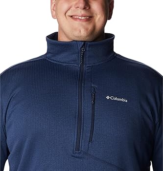 Columbia Men's Park View Fleece Half Zip, Collegiate Navy Heather Columbia Men's Park View Fleece Half Zip, Collegiate Navy Heather