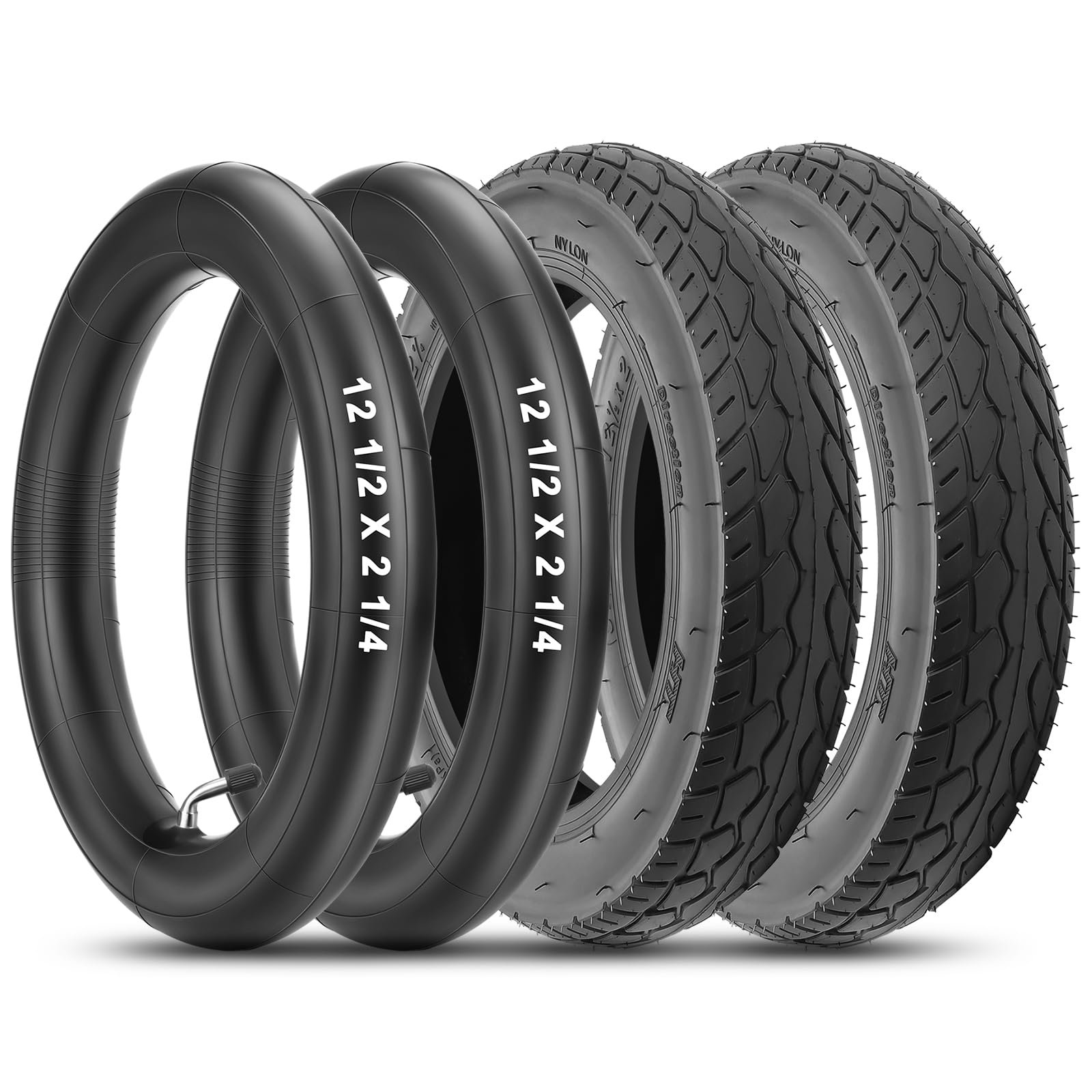 Amitor 12 1/2 x 2 1/4 57-203 Tyres with Hose, High Stability & Durability