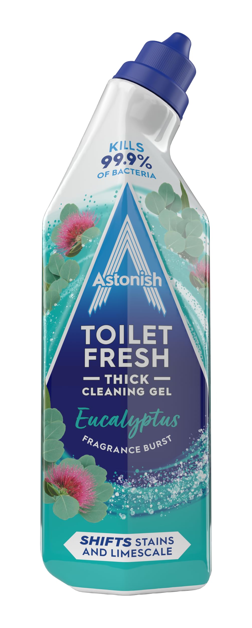 Astonish Toilet Fresh Gel, Kills 99.9% of Bacteria, Limescale Prevention, 750ml, Eucalyptus