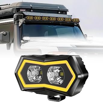 4WDKING Led Pod Lights 4 Inch with Dual-Color DRL for Offroad ATV UTV1PCS