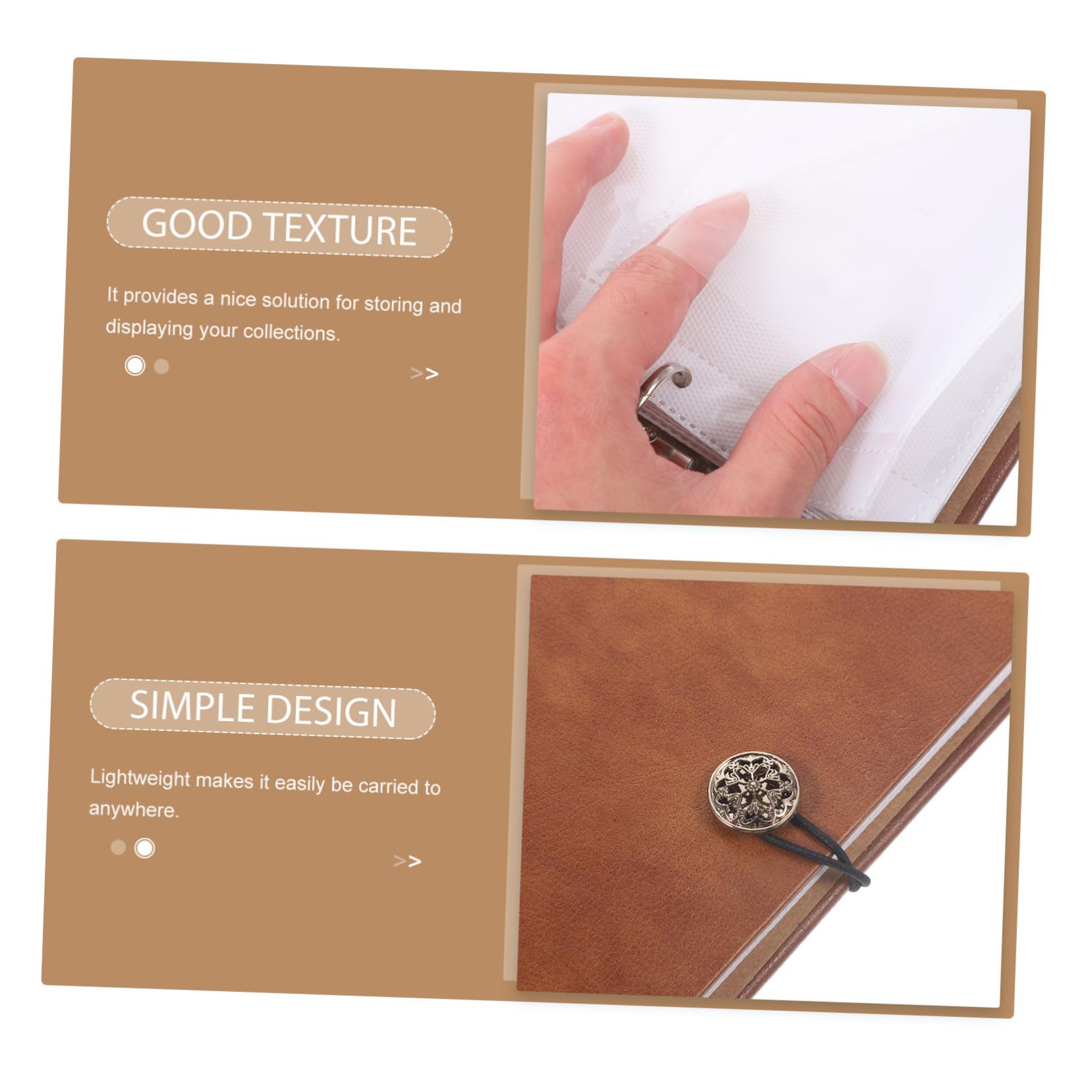 Gadpiparty Album Banconote da Collezione Marrone 40 Fogli Interni