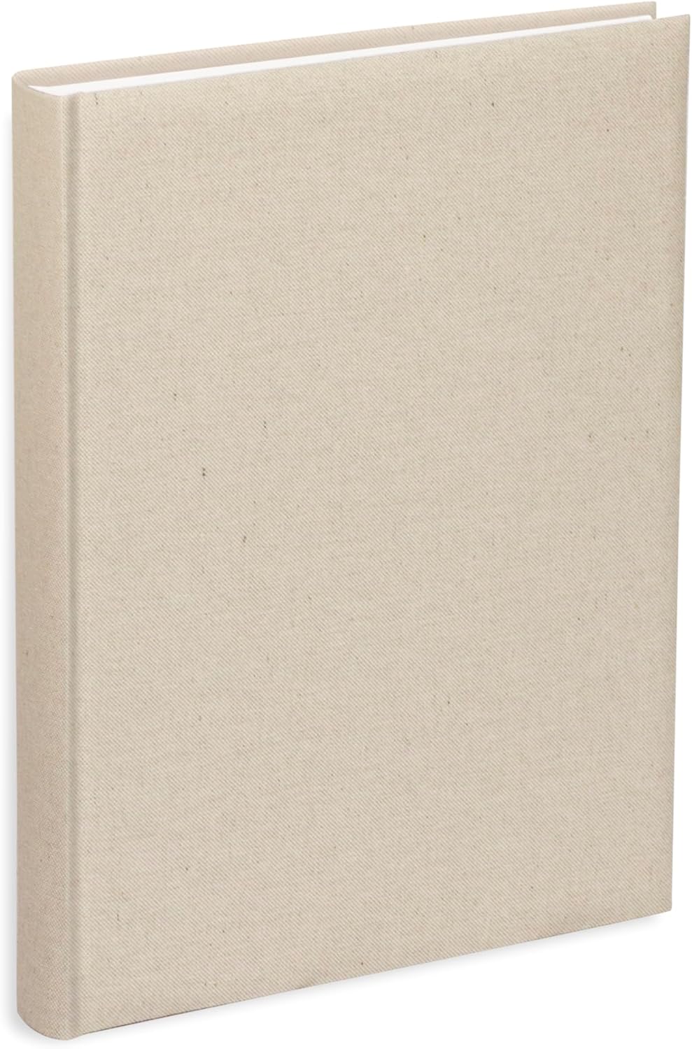 Photo Album with Pockets 21 x 28 cm Holds 200 Photos 13 x 18 cm, Cover in Ecru Linen Fabric