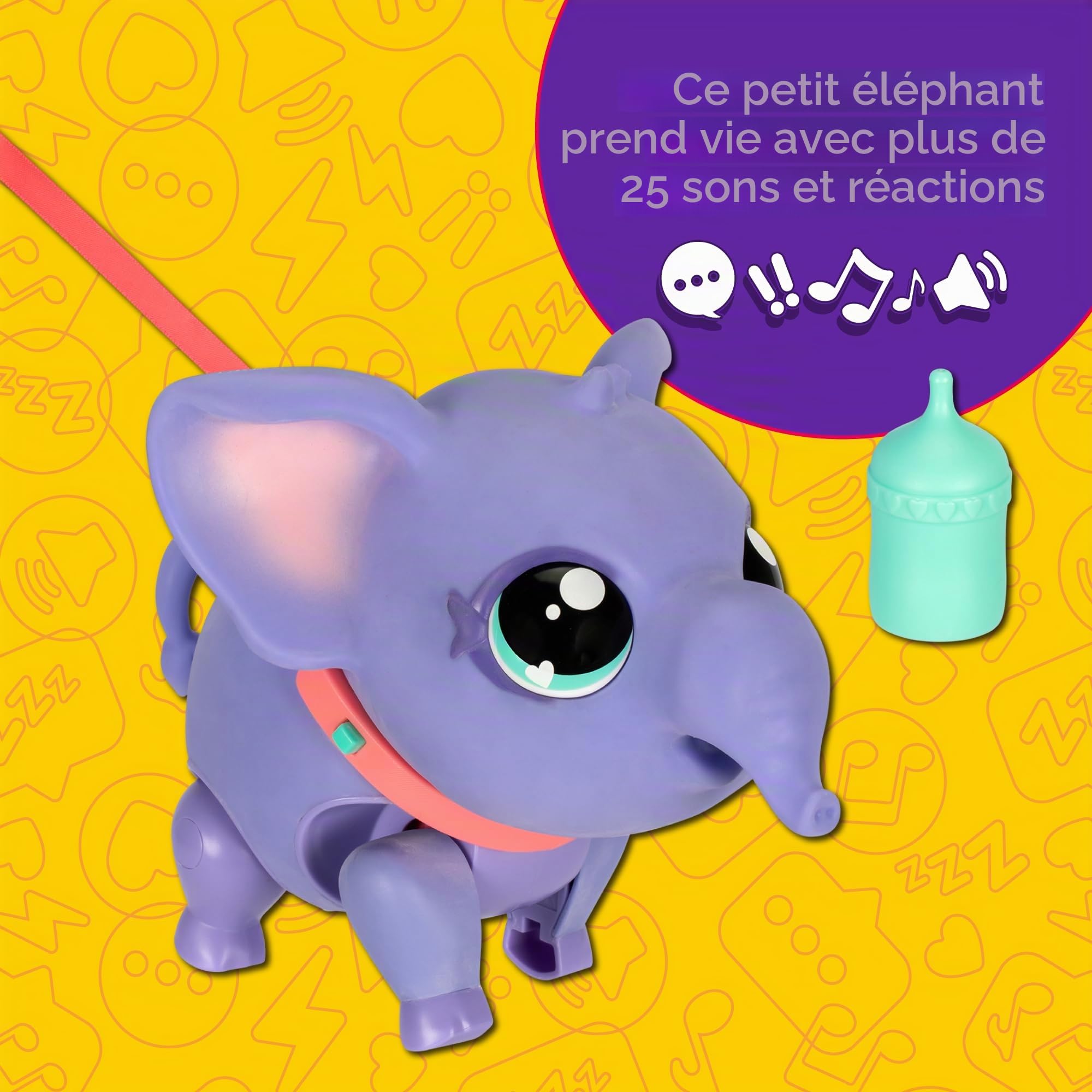Little Live Pets My Walking Elefant, l'éléphant Animal de Compagnie Jouet, Marche et Danse au Rythme de la Musique, Sons et réactions, poupée en Peluche Interactive, +4 Ans, célèbre (LPK02000)