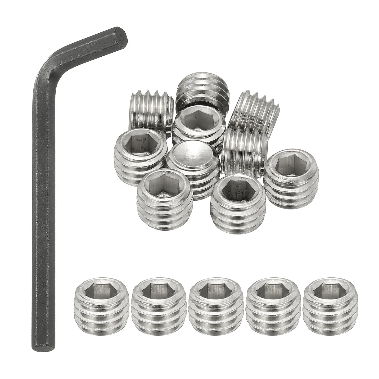PATIKIL 1/2-13x3/8" Internal Hex Socket Set Grub Screws