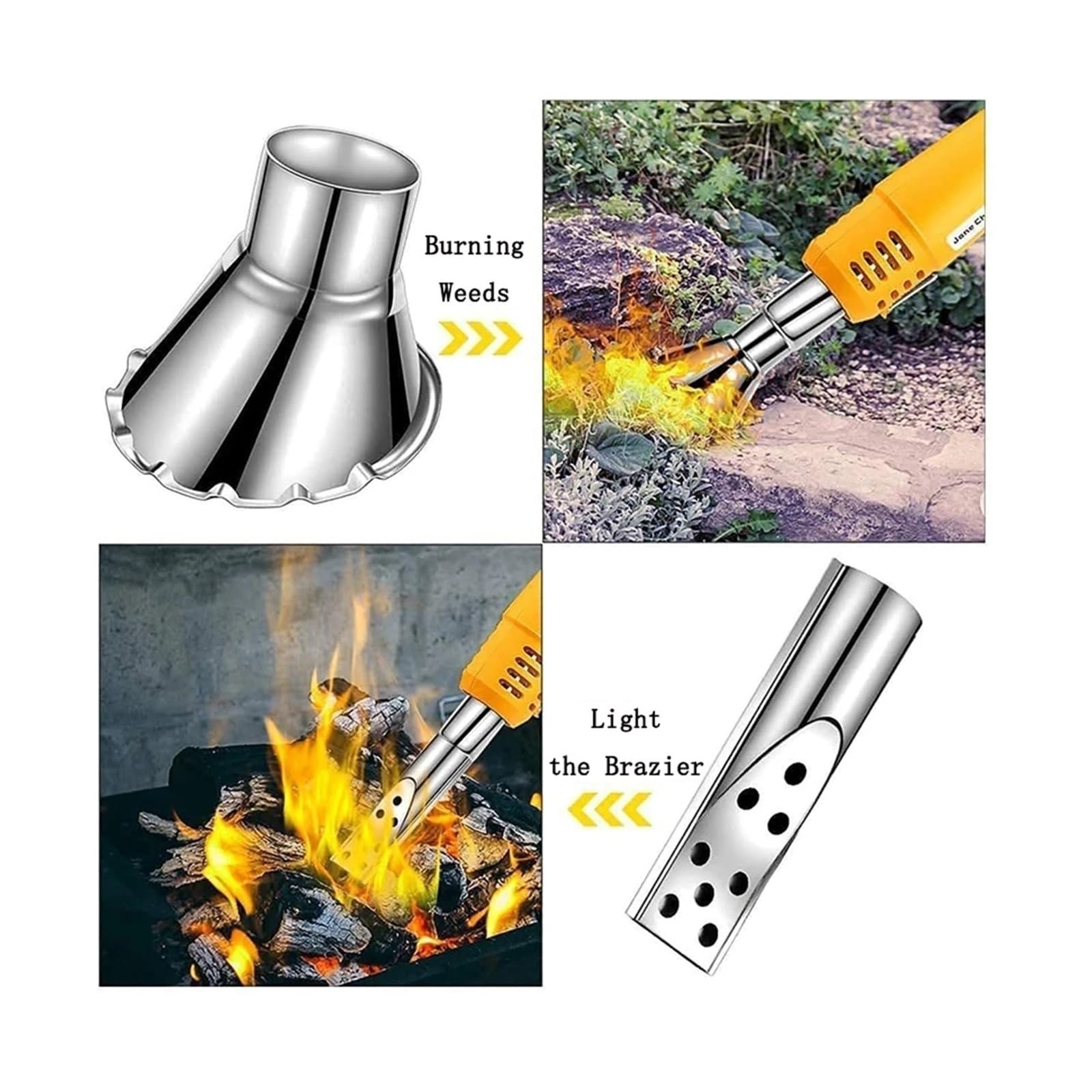 Diserbatore termico elettrico Bruciatore for erbacce da 2000 W Tosaerba elettrico Diserbante ad aria calda Fino a 650 ° C Strumenti for la rimozione 'erba Fiamma Erbaccia(Rot)