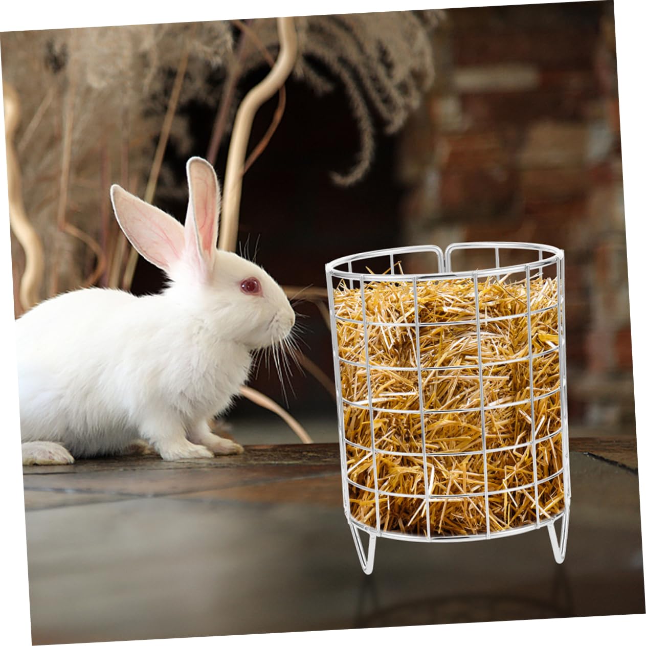 VANZACK 4 Pz Rastrelliera Per Fieno Di Coniglio Cavia Mangiatoia Per Fieno Per Criceti Accessori Per Gabbie Per Porcellini D'india Porta Fieno Di Cincillà Porcellino D'india Ferro Battuto