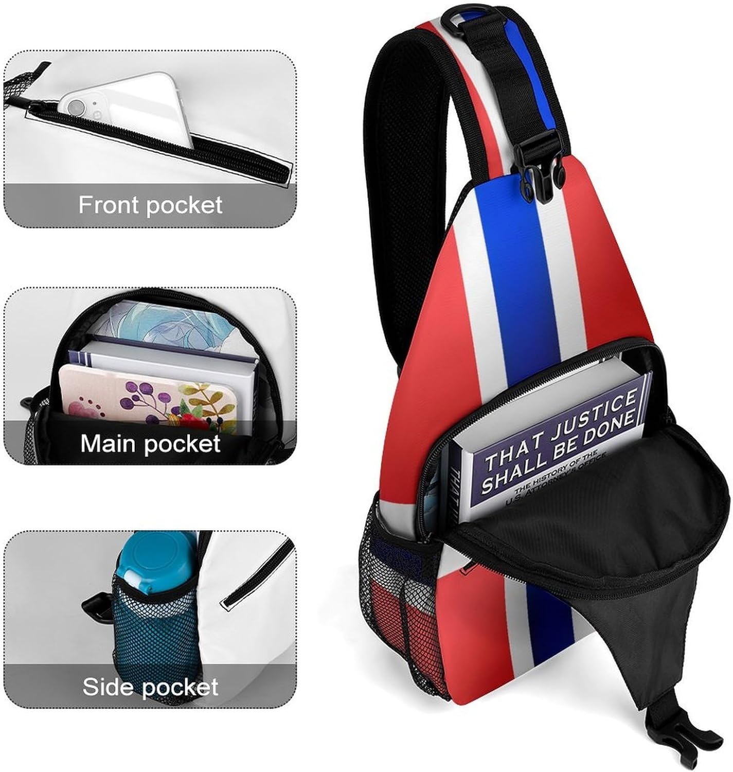 Fashion Chest Bag, Unisex Small Day Pack, Flag of Norway Cross Body Sling Pack For Travel Hiking