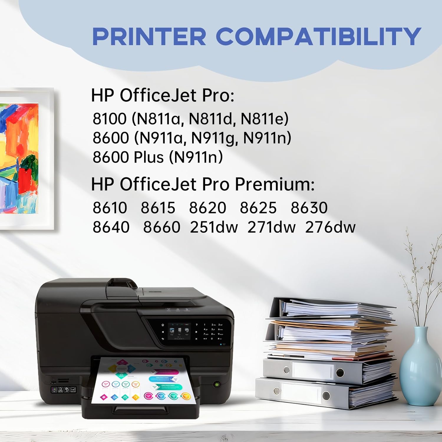 Miss Deer 950 951 Ink Cartridges Combo Pack, Compatible Ink Cartridges Replacement for HP 950 951XL,Work for HP Officejet Pro 8610 8600 8620 8630 8640 8100 8615 251dw 271dw 276dw 2Black/2Cyan/2Magenta/2Yellow