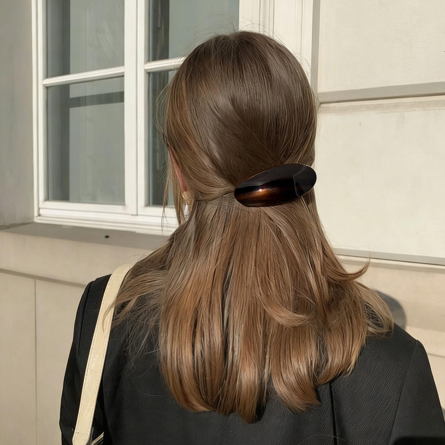 3PCS French Hair Barrettes for Women Large Acetate Ponytail Barrette Tortoise Shell Hair Barrettes Vintage No Slip Hair Accessories Gifts for Women Girls Thick Hair - Image 6