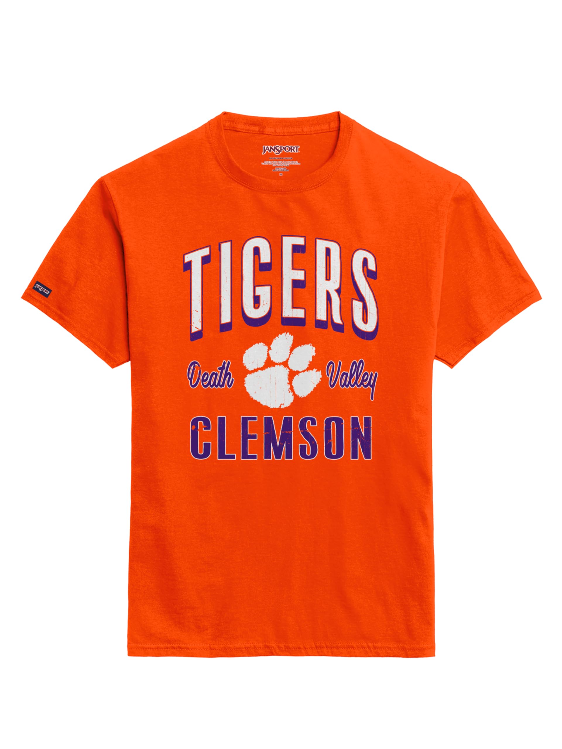 JanSport NCAA Officially Licensed Campus Short Sleeve T Shirt for Men, Soft &amp; Breathable Pre-Shrunk Cotton Crewneck T Shirt