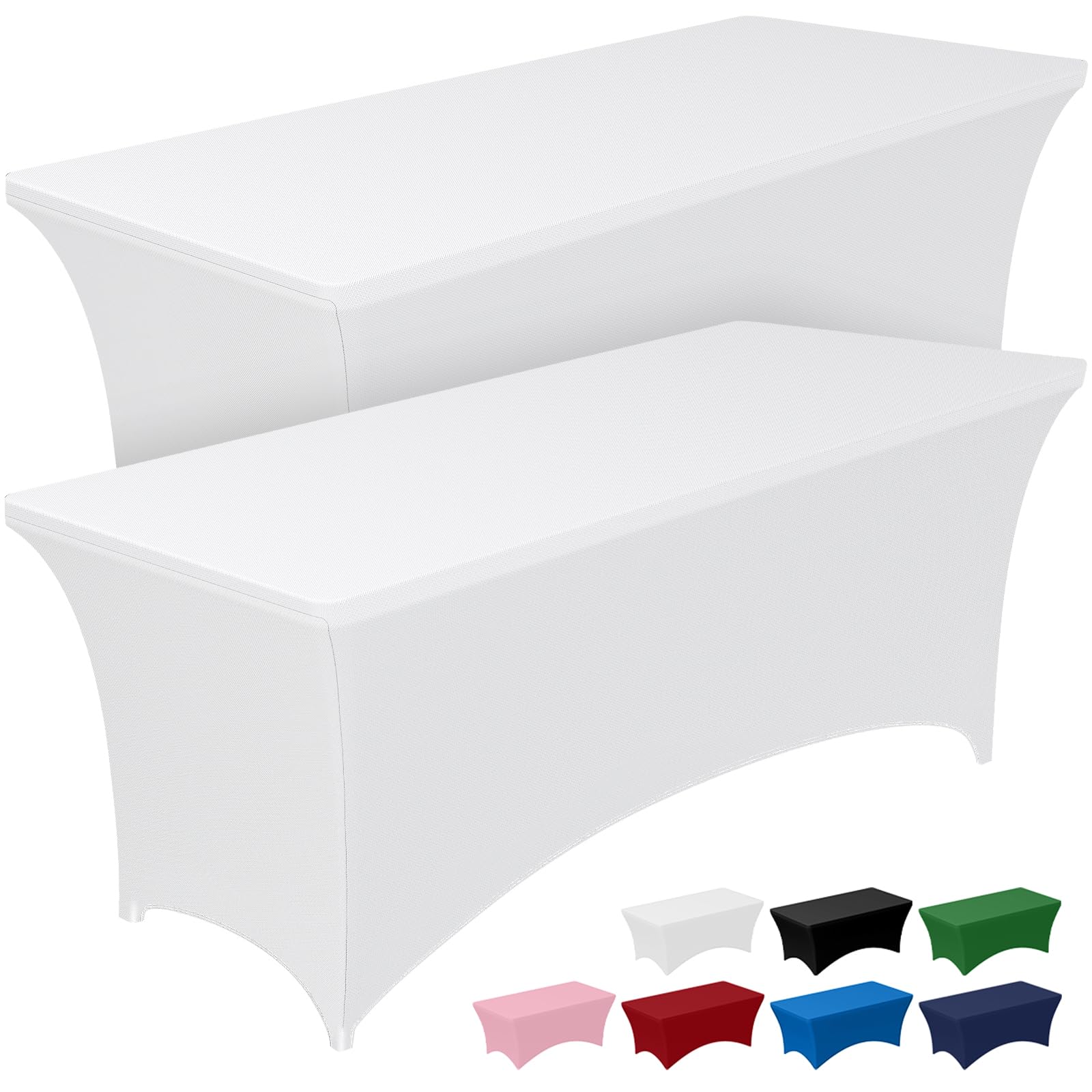 Black Spandex Tablecloths - 6ft Pack -12