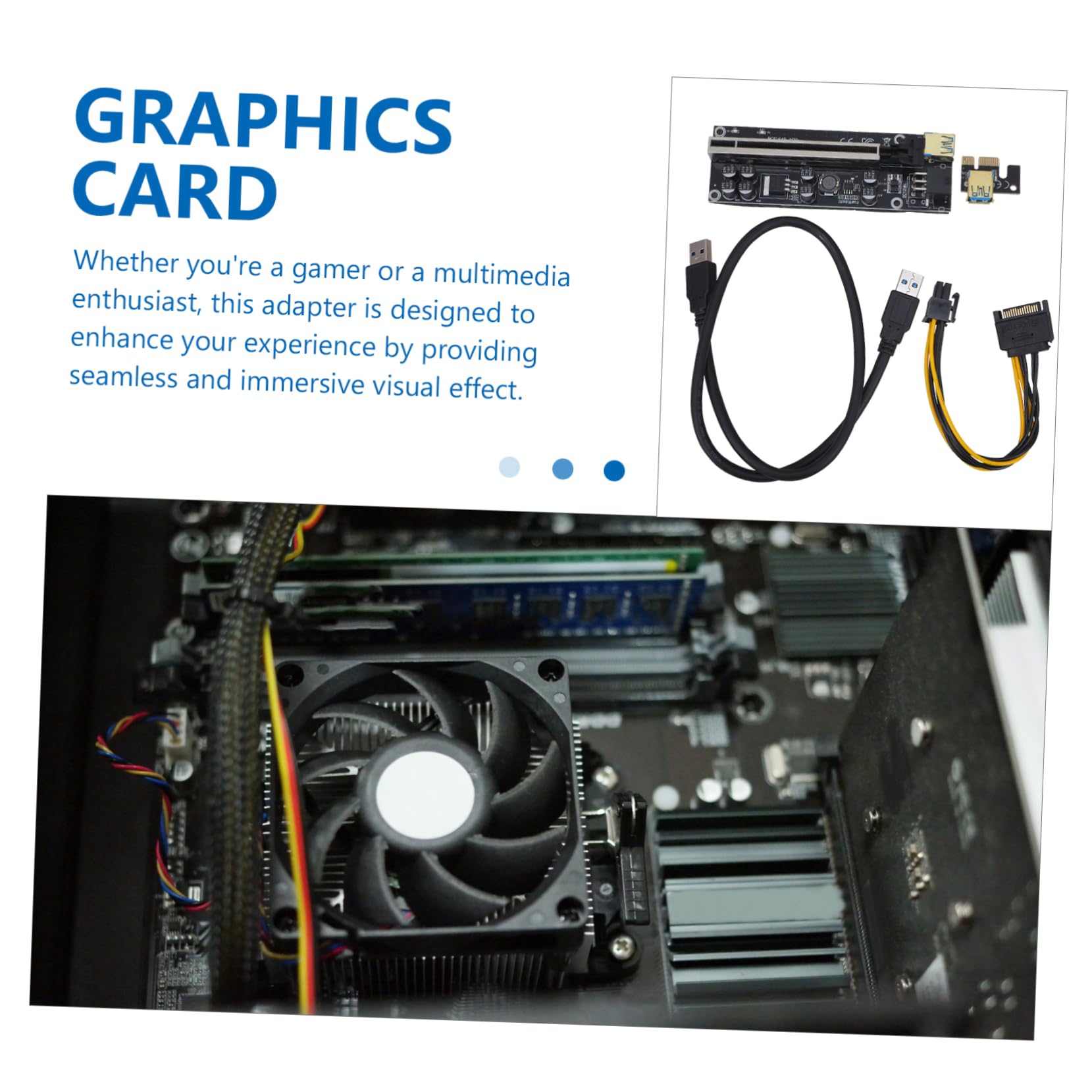 jojofuny 5ensembles Carte Extension Pcie pour Gpu Adaptateur Graphique Externe à Améliorez Les Performances De Jeux Et Multimédia sur Pc Et Ordinateurs Portables