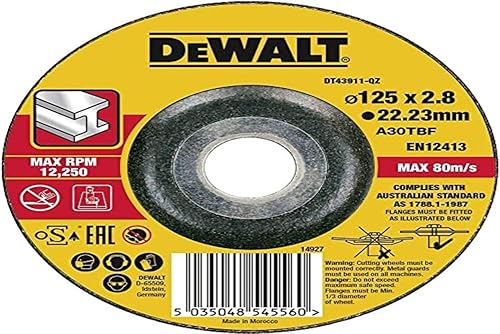 Dewalt DT43911-QZ Disque à tronçonner le métal 125x22.2mm, épaisseur 2.8mm, moye