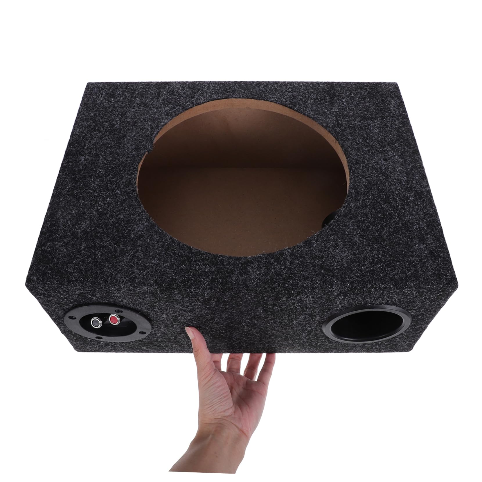 ULTECHNOVO Caja para Subwoofer Cargada de Coche 10 Pulgadas Ultrafina Madera y Abs Sistema de Audio para Automóvil Instalación Rápida y Compatibilidad