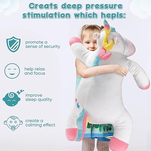 Miniatura 4 de Fryser Animales de peluche con peso de 5 libras, juguete de peluche con peso de 5 libras, juguetes de peluche con peso para niños y adultos,