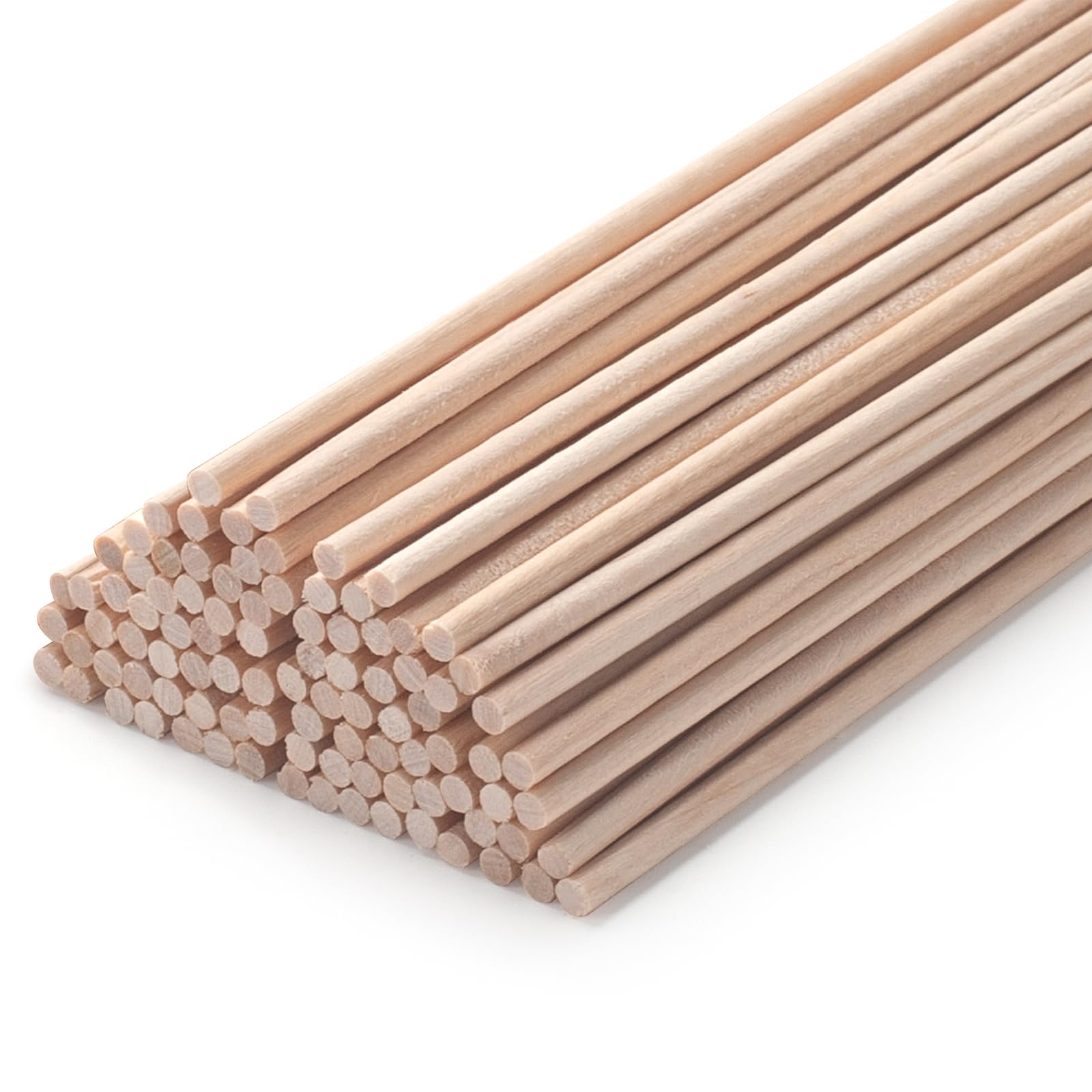 Wooden Dowels Wood Sticks for Crafts 100 PCS 3 mm x 30 cm Wooden Poles Wood Dowel Rods for Crafting Macrame