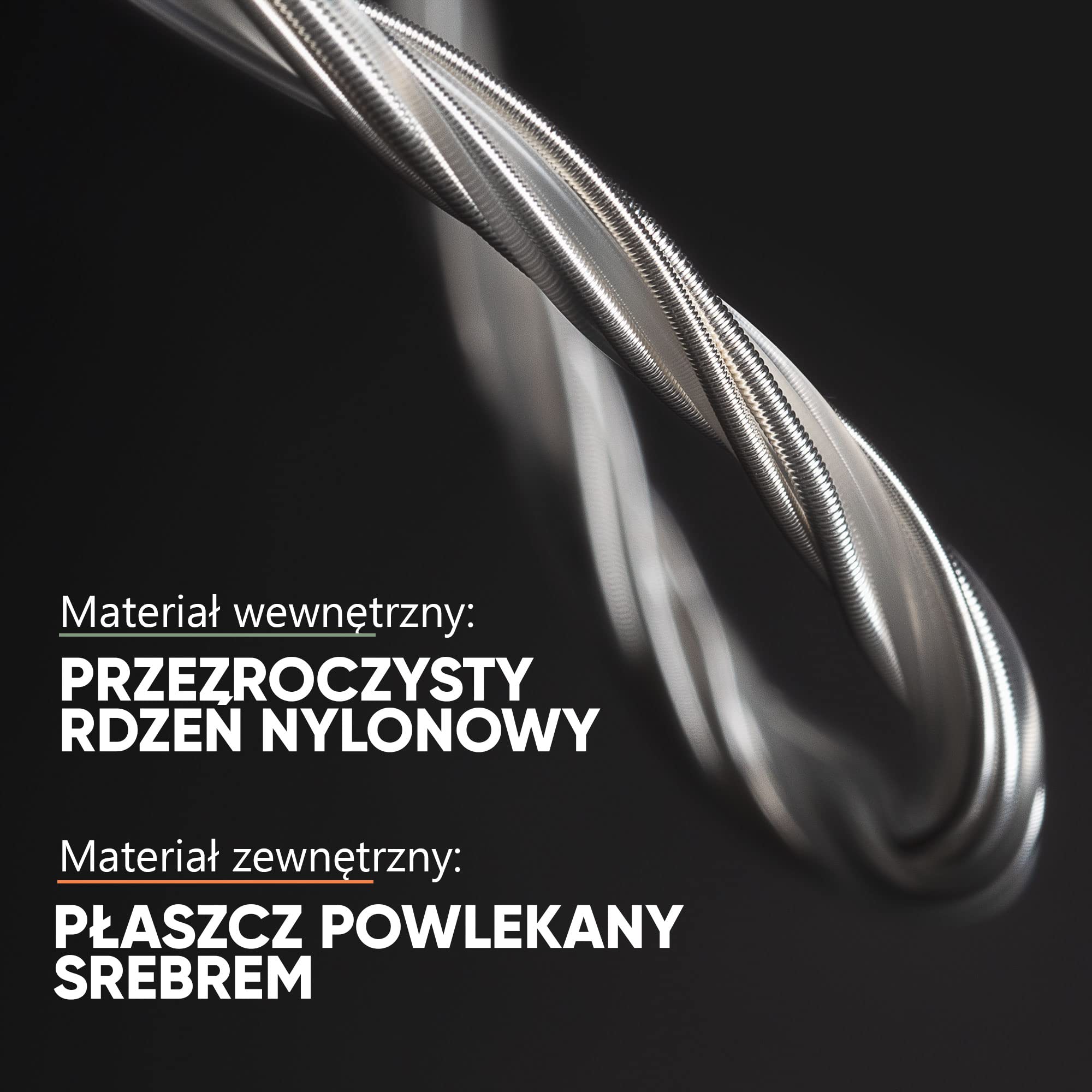 Villkin Struny gitarowe - najwyższej jakości nylonowe struny do gitary klasycznej, koncertowej i akustycznej - zestaw 6 strun