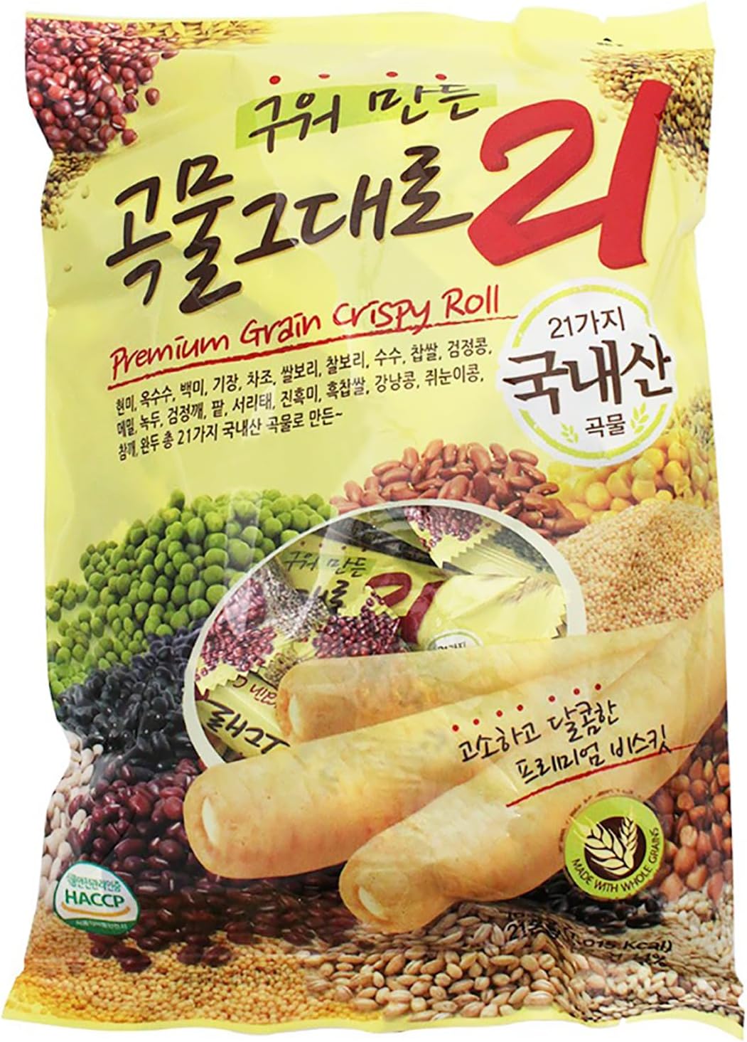 Korean Premium Multi Whole Grain Baked Crispy Rolls 180g