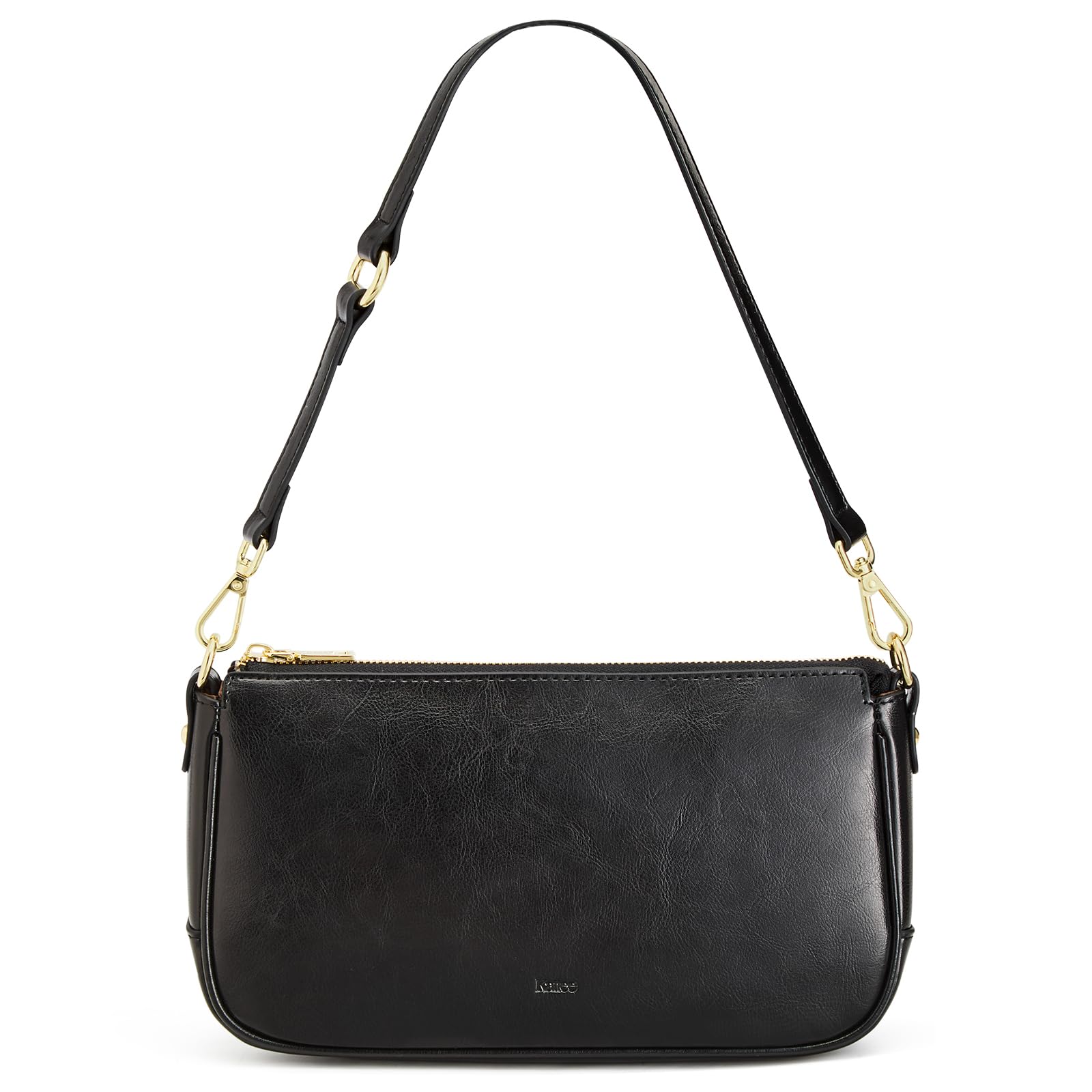 Kattee Handtasche Damen Klein, Umhängetasche Damen aus Echtem Leder, Crossbody Bag Damen, Retro Mini Hobo Bag für Dating Party Einkaufe