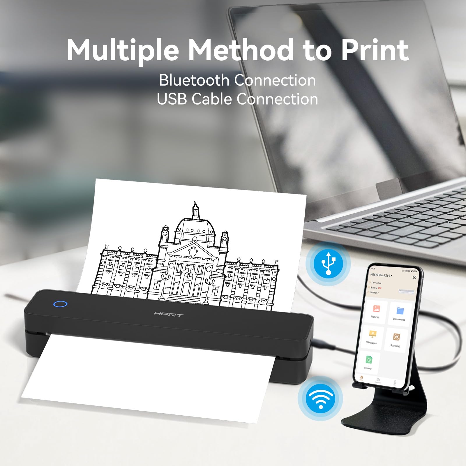 HPRT モバイルプリンター MT610 ブラック Amazon.com: HPRT MT610 Pro Black Portable Printer Wireless