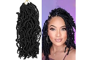 8 Packs Short Faux Locs Crochet Hair 120 Strands 12Inch Natural Pre-Looped...