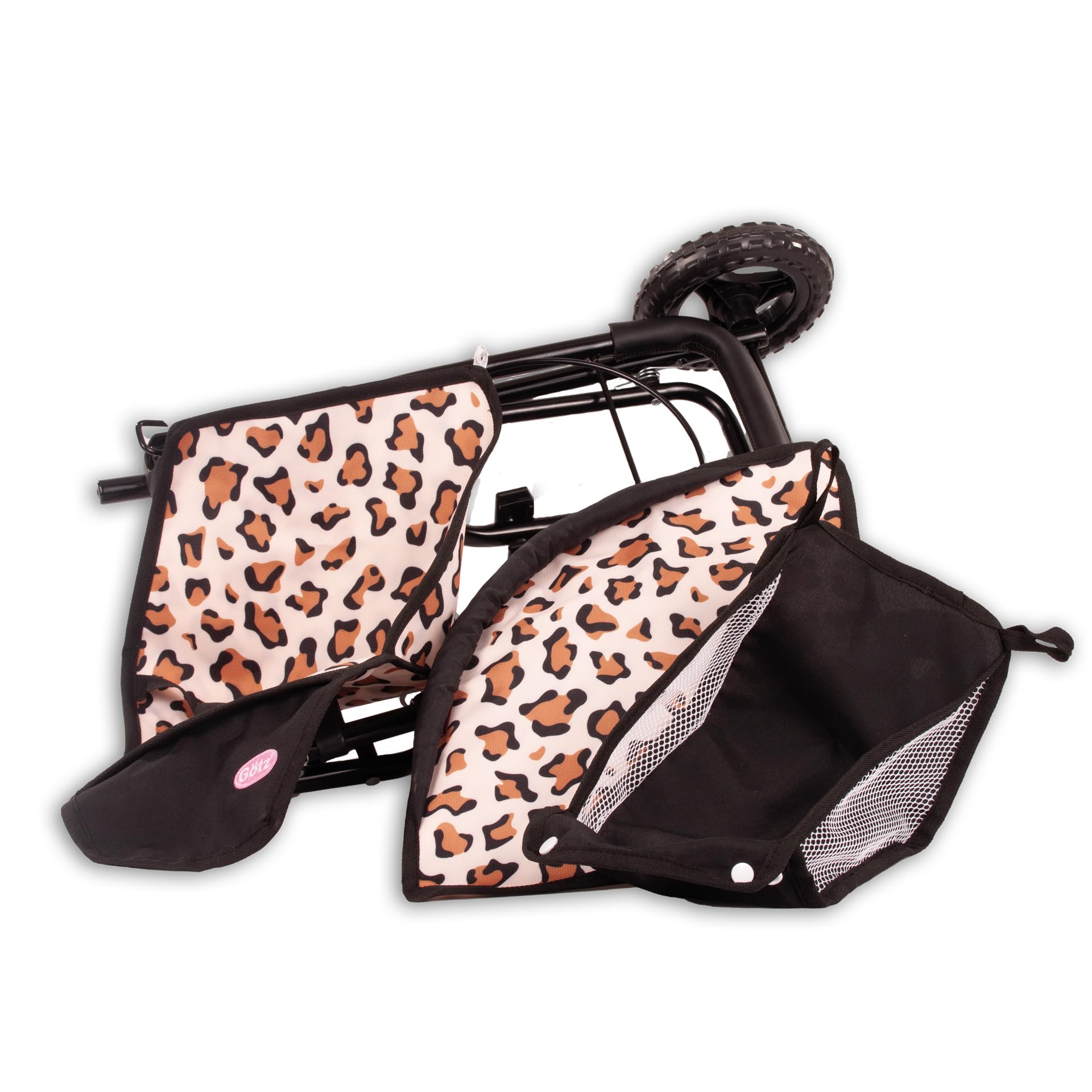 Götz 3403615 3-Rad Buggy Tiger Puppenwagen klappbar für Puppen | Zubehör für Babypuppen Gr. S/M/L 30-48 cm, Stehpuppen Gr. XS/XM/XL 27-50 cm, Schiebehöhe ca. 54 cm, für Kinder ab 3 Jahren