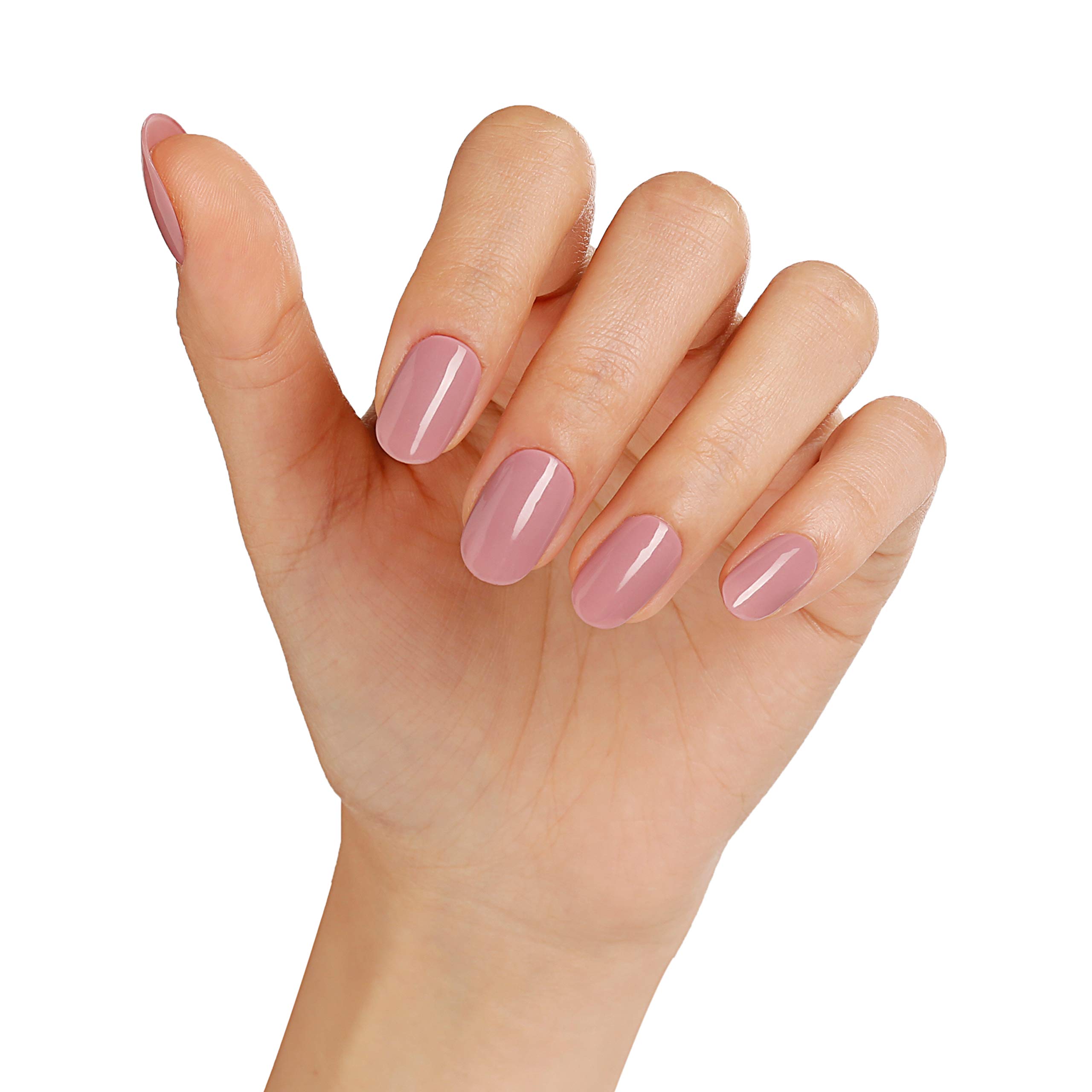 Bluesky Kit per unghie in gel con mini lampada a LED UV, A044, smalto gel rosa muschio, set base e top coat, lime per unghie, tampone, salviettine detergenti