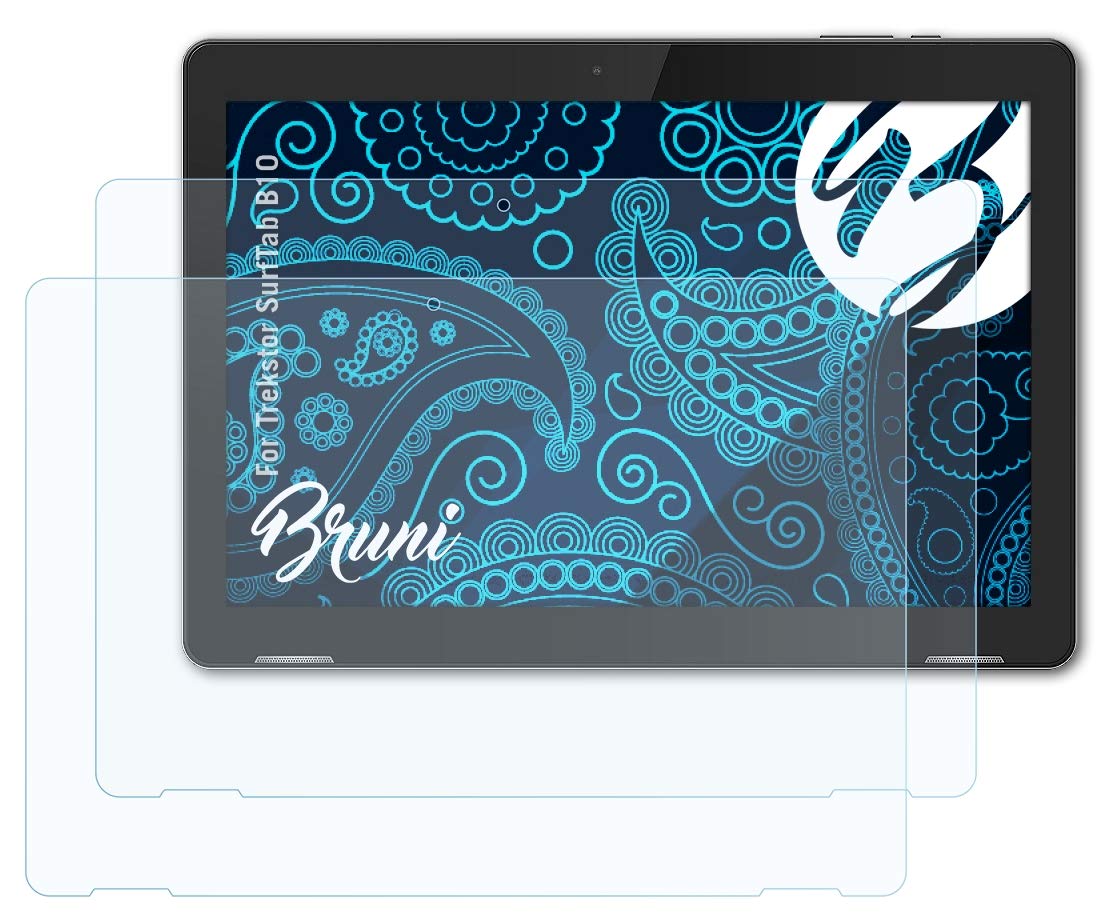 Bruni Screen Protector compatible with Trekstor SurfTab B10 Protector Film, crystal clear Protective Film (2X)