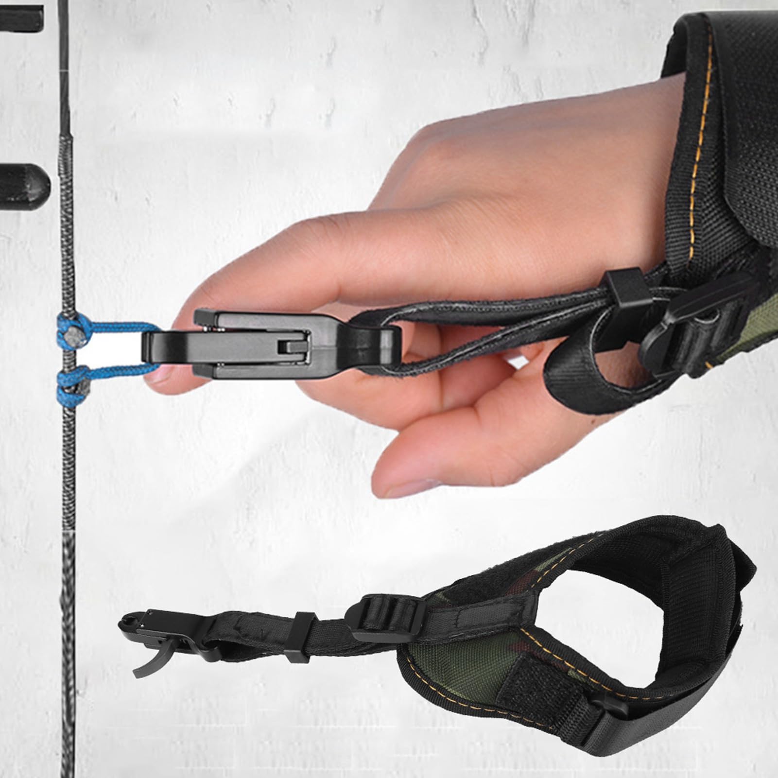 Yosoo Health Gear Trigger per Il Rilascio del Tiro con L', Frecce per la Caccia al Tiro per Impieghi Gravosi Forza, Accessori per L' Articoli e Forniture Sportive Ausili Cinturino
