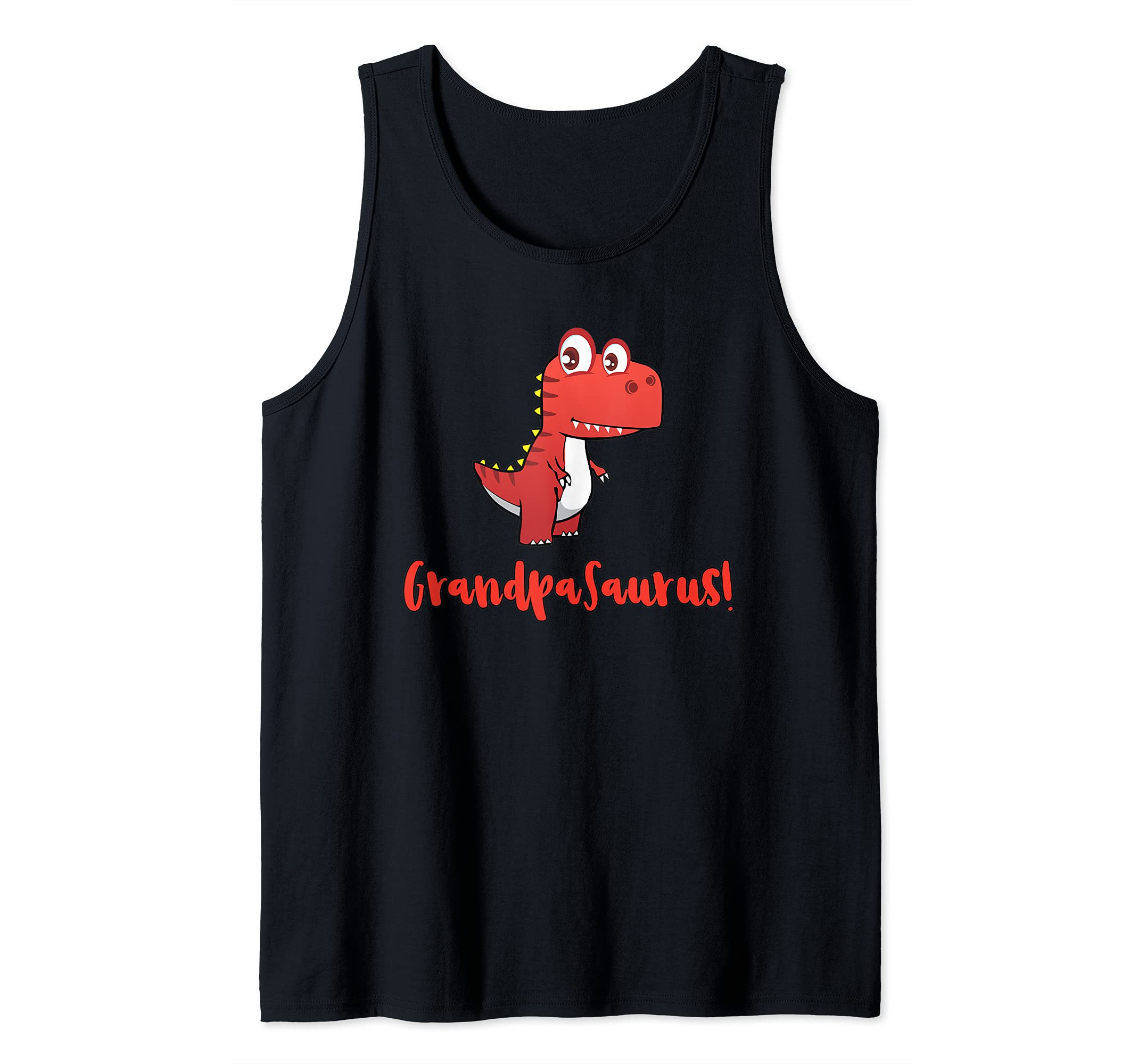 Grandpasaurus with Red Grandpa Dinosaur Tank Top