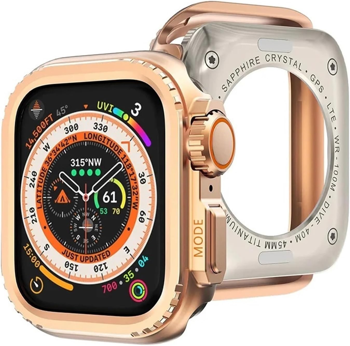 DASEB Metal Bumper Case For Apple Watch S10 42mm S10 46mm 45mm 44mm Protector Frame Cover For iWatch Series 9 8 7 6 5 4 SE Change To Ultra 2 49mm