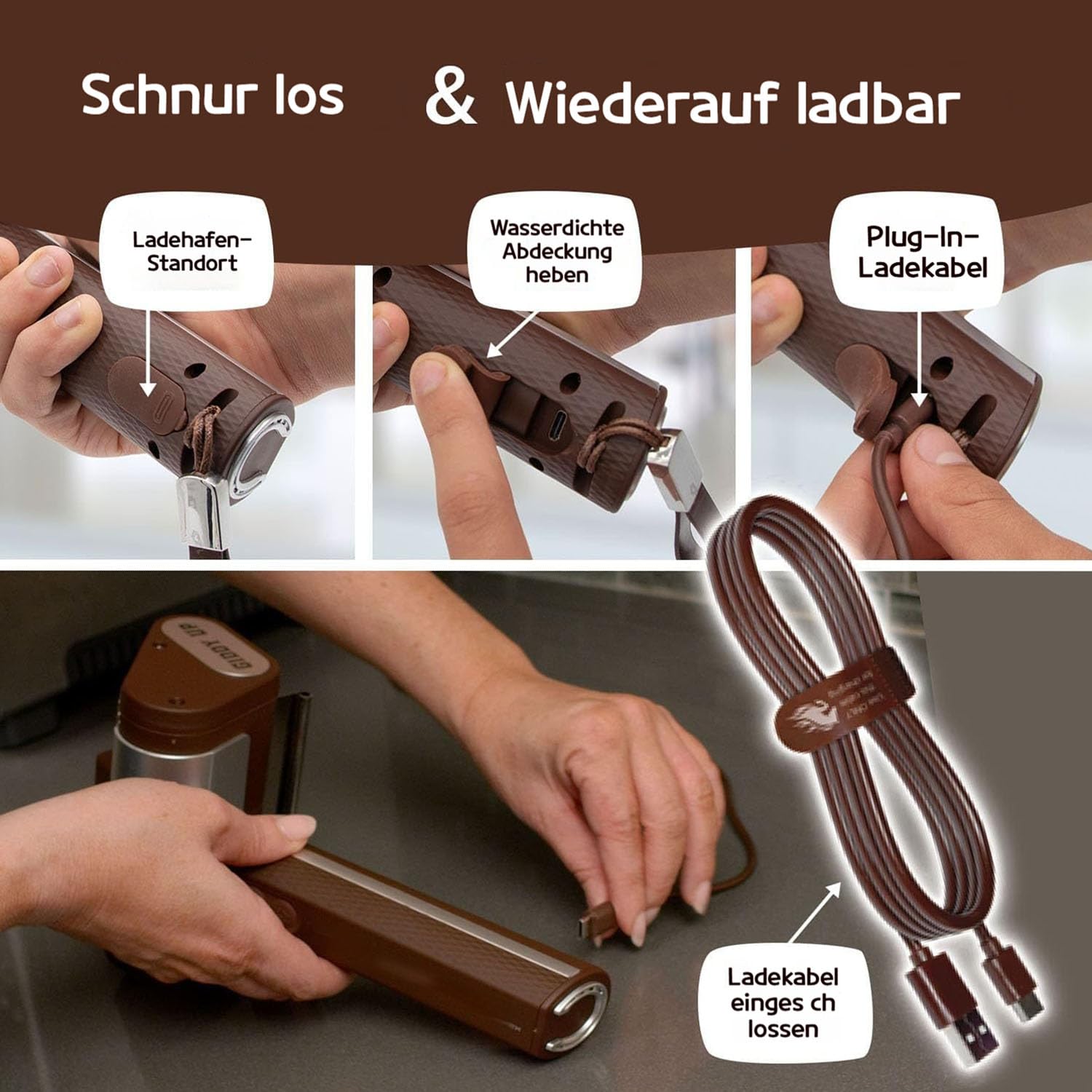 Saker Nettoyeur de barbecue électrique sans brosse en acier inoxydable amovible