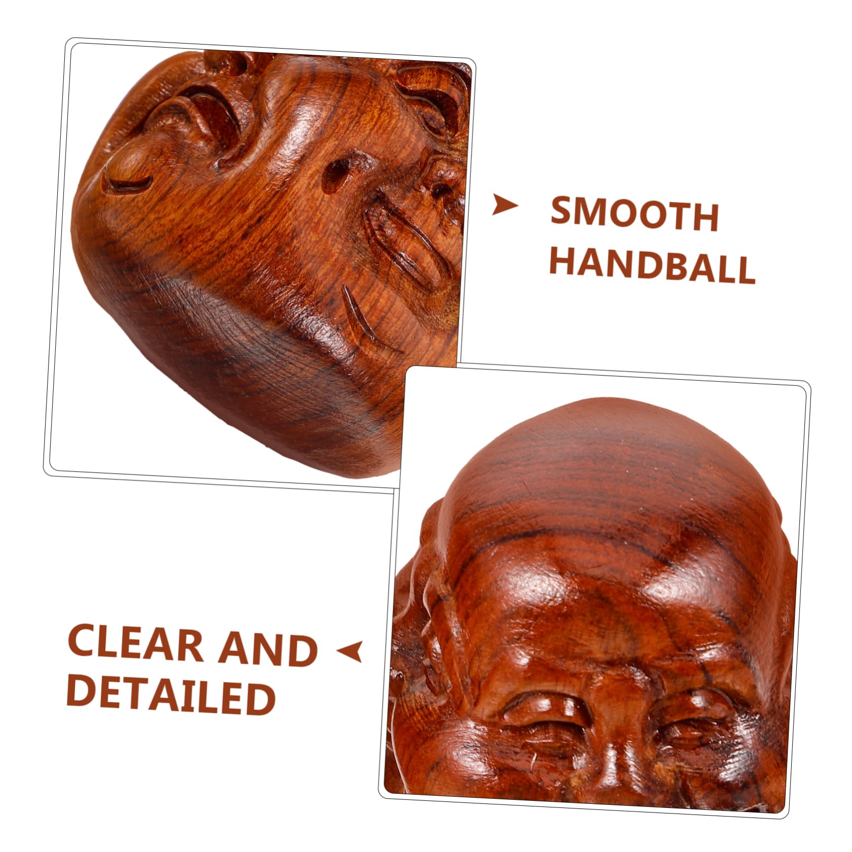 BESTYASH 4 Sätze Den Ball Drehen Massagebälle Für Handübungen Bequeme Handbälle Handmassage Fingertrainingsball Ball Für Die Hände Ausüben Tragbare Massagebälle Holz 2 Stück * 4