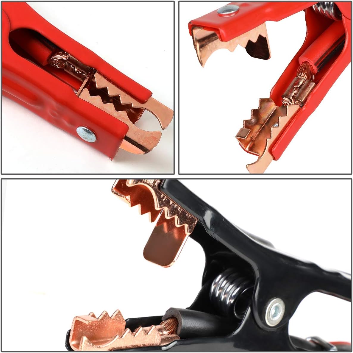 DNA MOTORING 16ft 6Gauge Jumper Cables for Car Battery, Heavy Duty Automotive Booster Cables for Jump Starting Dead or Weak Batteries with Carry Bag, BBC-T3