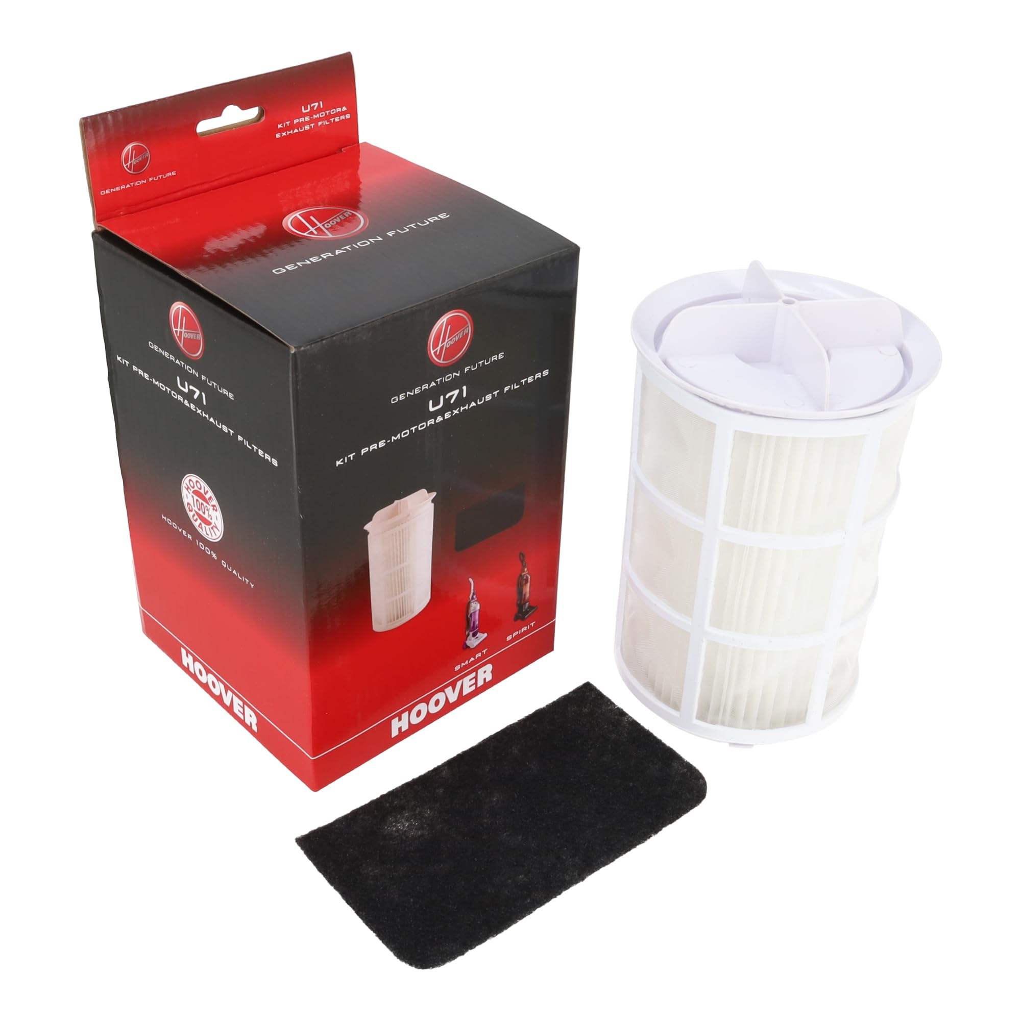 sparefixd U71 Filter Kit Plastic for Hoover 35601420 Vacuum Cleaner