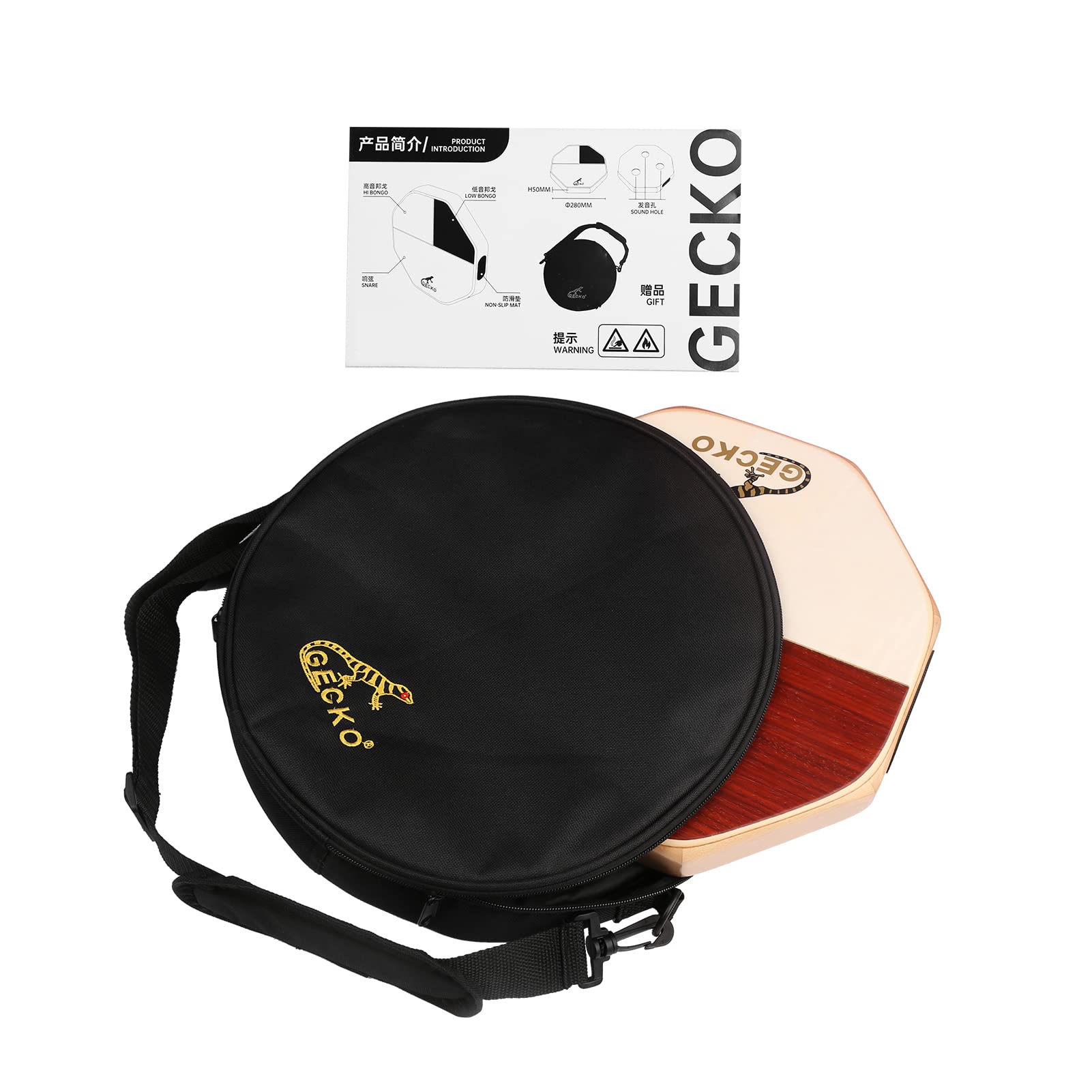 Btuty Cajon Hand Drum Cajon Drum Instrumento de percusión con bolsa de transporte portátil para viajar Camping
