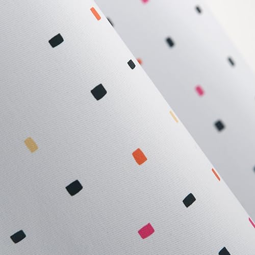 Miniatura 6 de Deconovo Cortinas opacas para oscurecer la habitación, cortinas estampadas con puntos para ventana, cortinas reductoras de ruido para habitación de