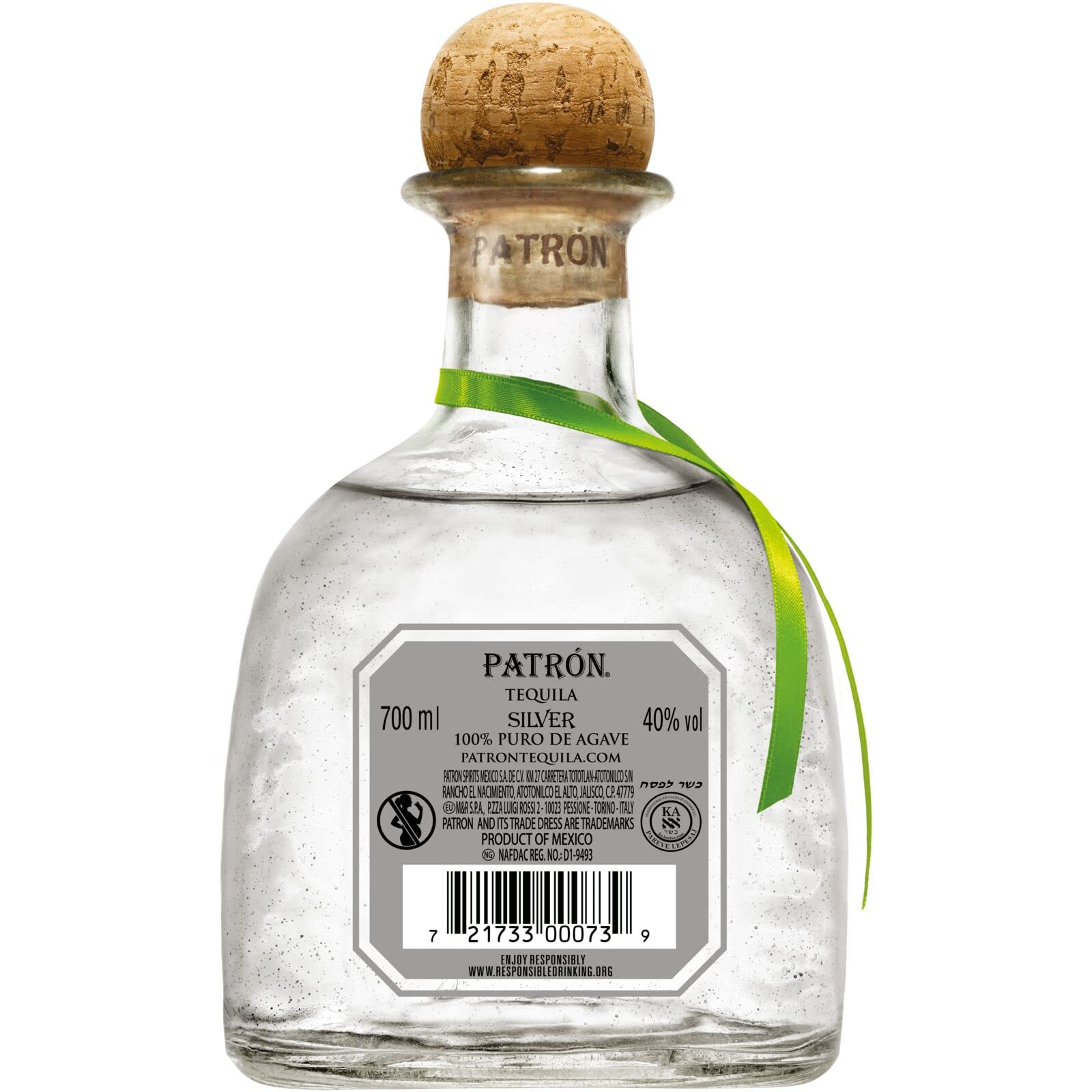 PATRÓN Silver Premium Tequila 40% vol. 70cl Limited-Edition Mexican Heritage-Dose 100% blaue Weber-Agave