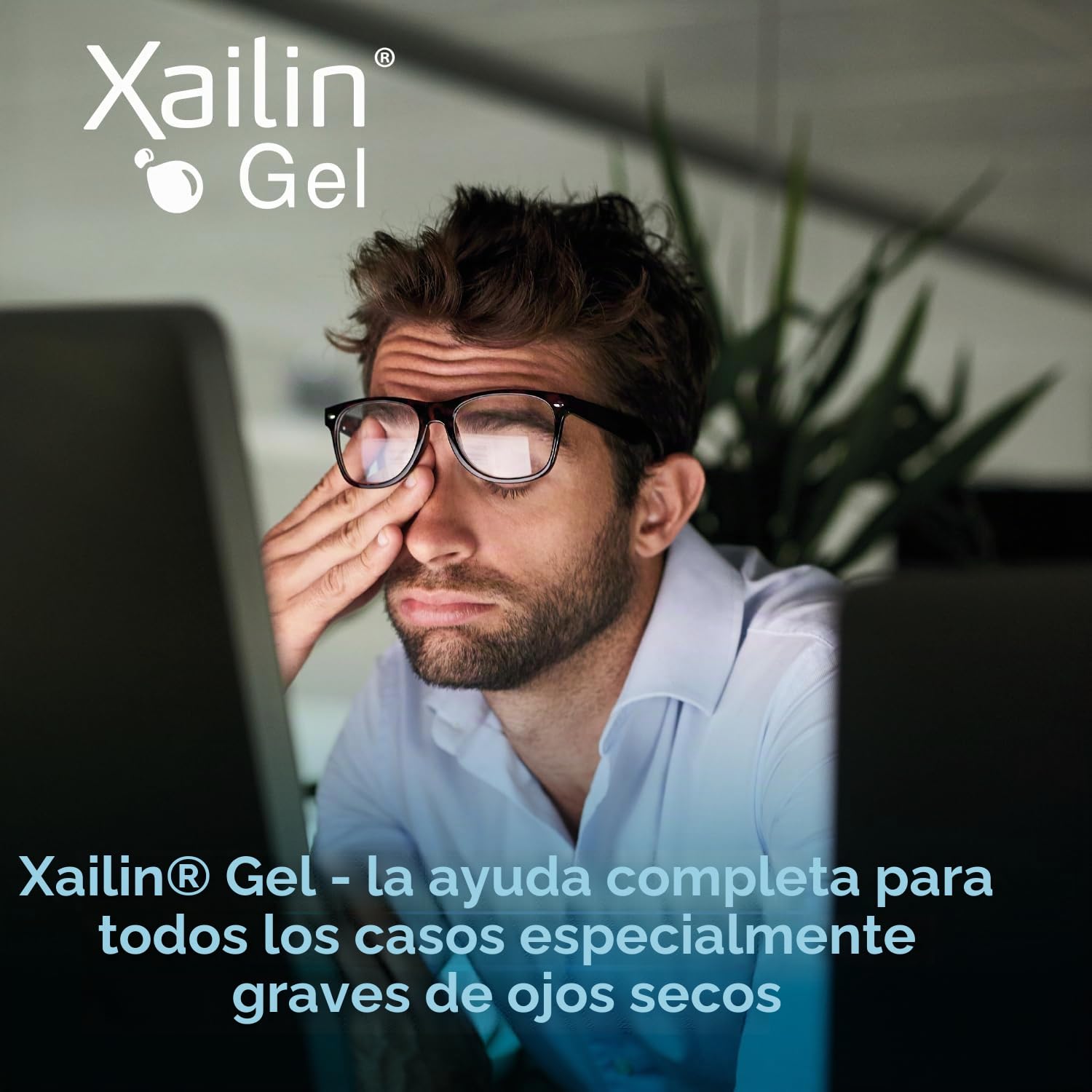 Xailin Gel – Gel hidratante para ojos | Alivio de ojos secos | 10 g | De larga duración, amigable con lentes de contacto, sin conservantes, dosificación sencilla