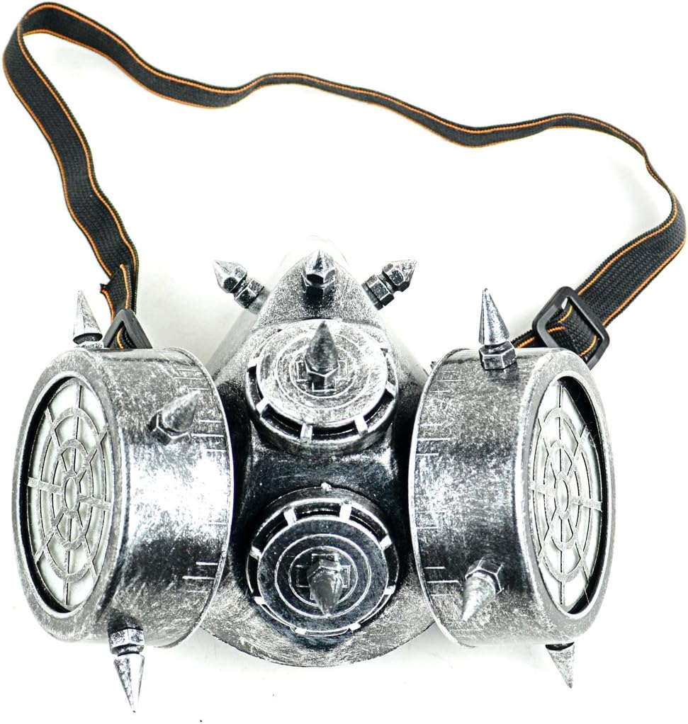 Mask-It 48157 Silver Steam Punk Gas Mask